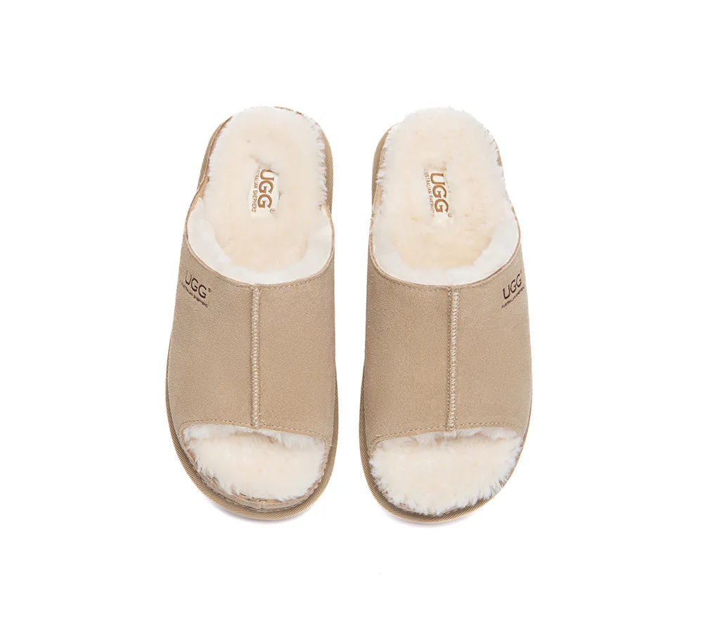UGG Slippers Women Sheepskin Wool Platform Colven - Image 12