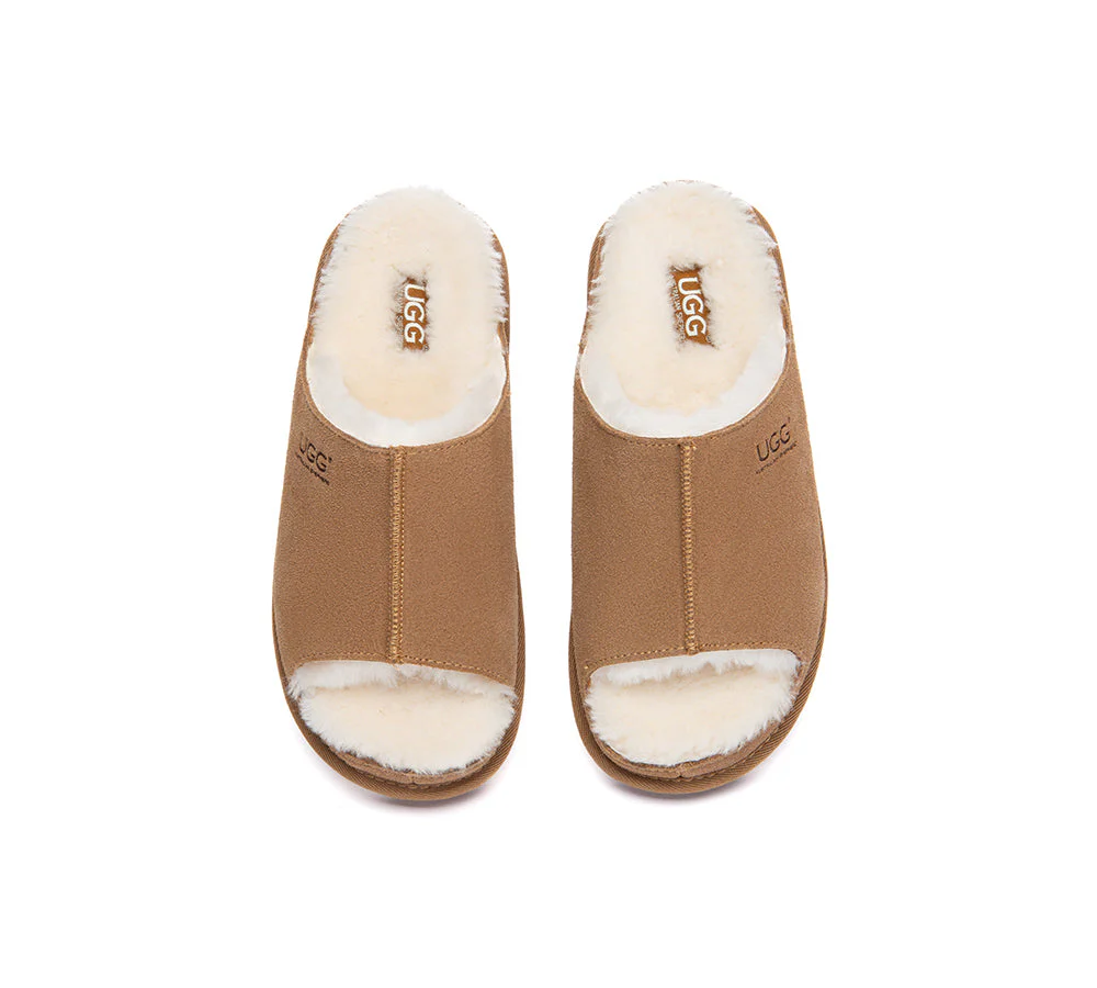 UGG Slippers Women Sheepskin Wool Platform Colven - Image 6