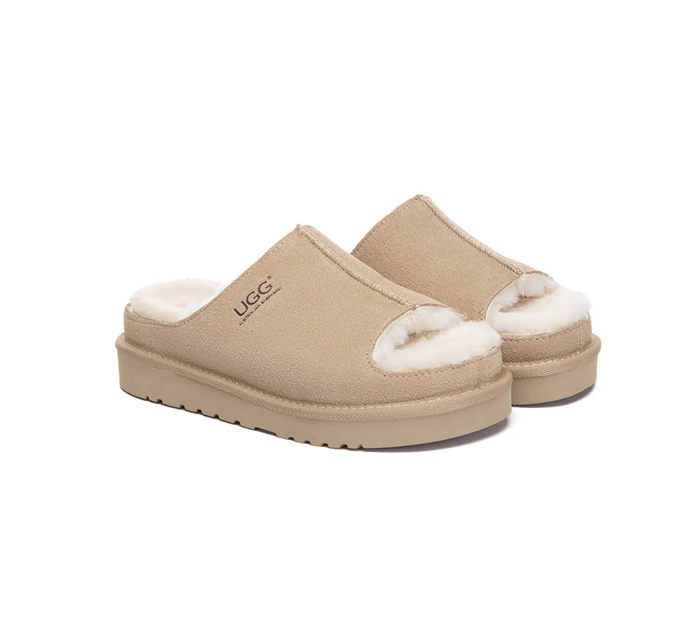 UGG Slippers Women Sheepskin Wool Platform Colven - Image 8