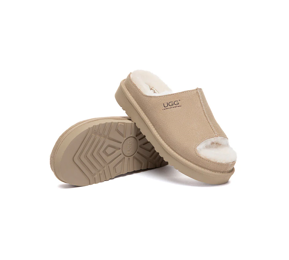 UGG Slippers Women Sheepskin Wool Platform Colven - Image 9