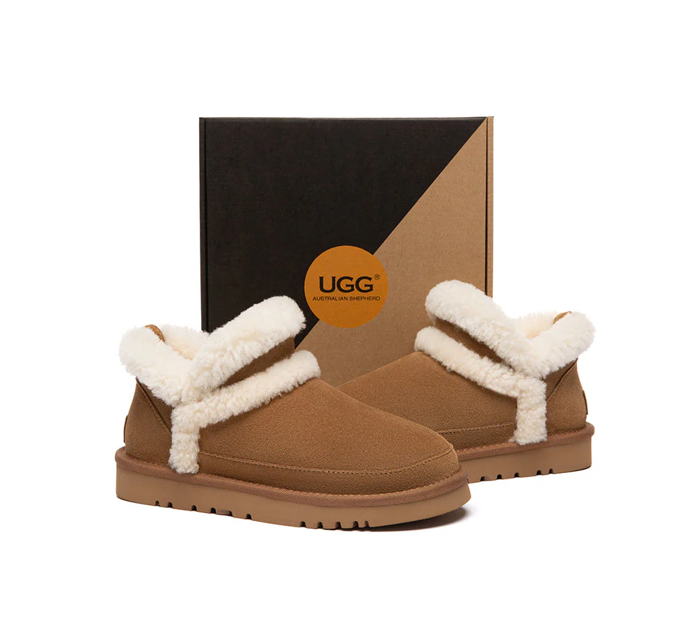 UGG Slippers Women Sheepskin Wool Shearling Ankle Arden - Image 4