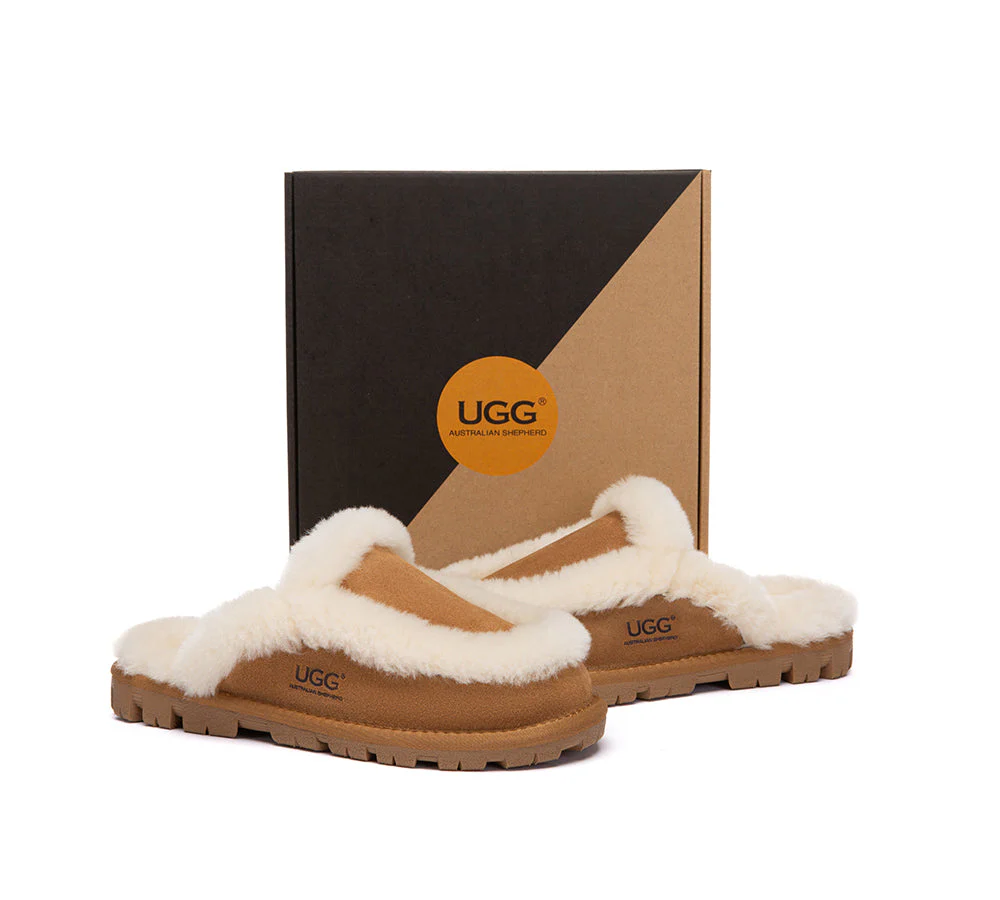 UGG Slippers Women Sheepskin Wool Shearling Layna - Image 3