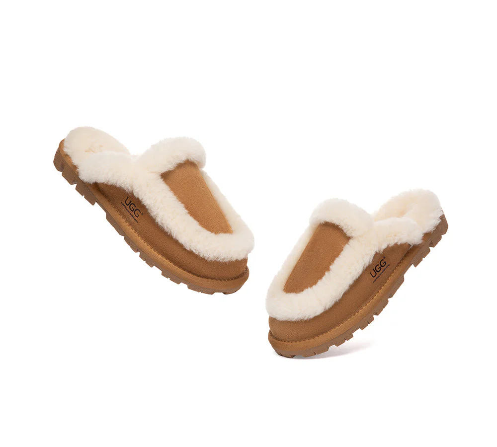 UGG Slippers Women Sheepskin Wool Shearling Layna - Image 4
