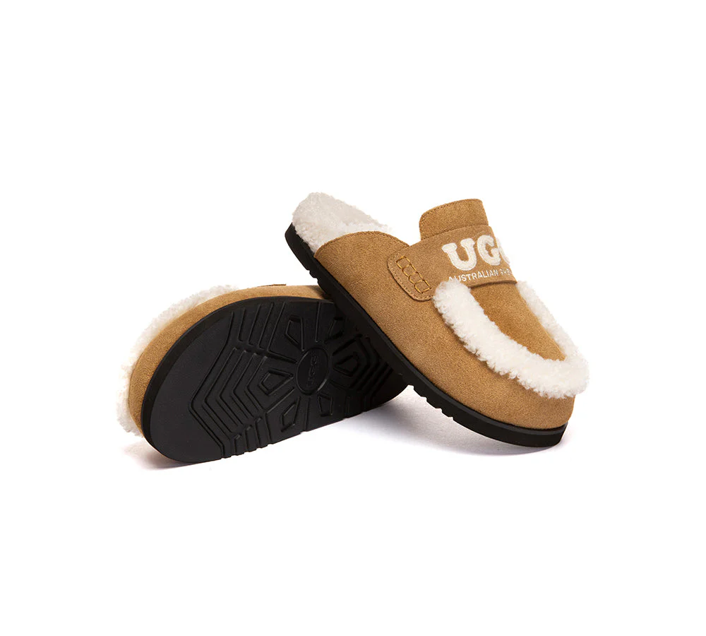 UGG Slippers Women Sheepskin Wool Shearling Lora - Image 4