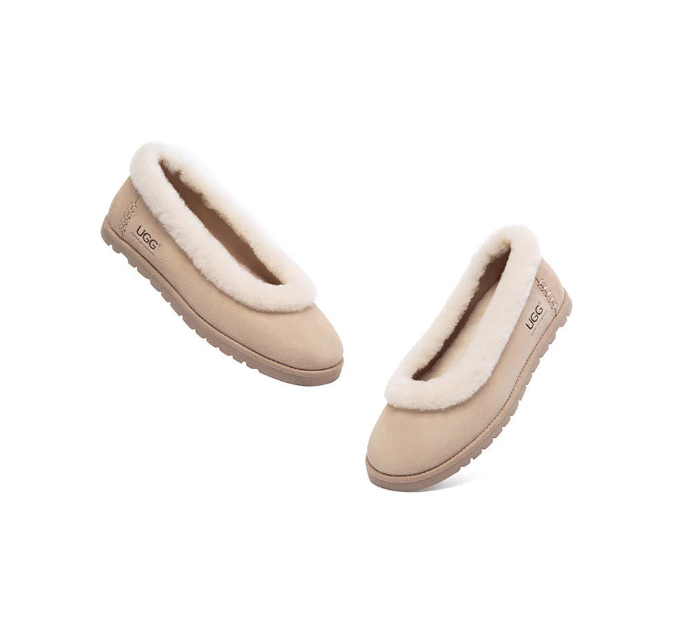 UGG Slippers Women Sheepskin Wool Trim Milea - Image 11