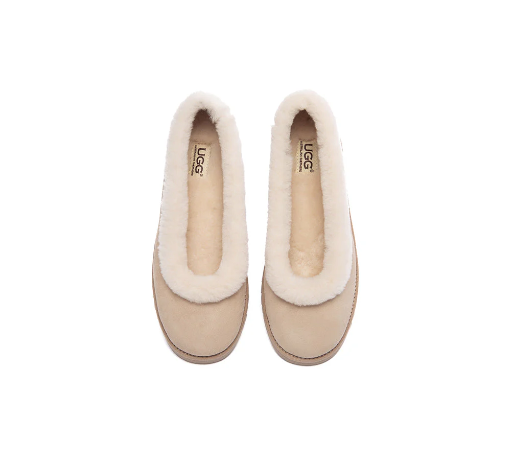 UGG Slippers Women Sheepskin Wool Trim Milea - Image 12