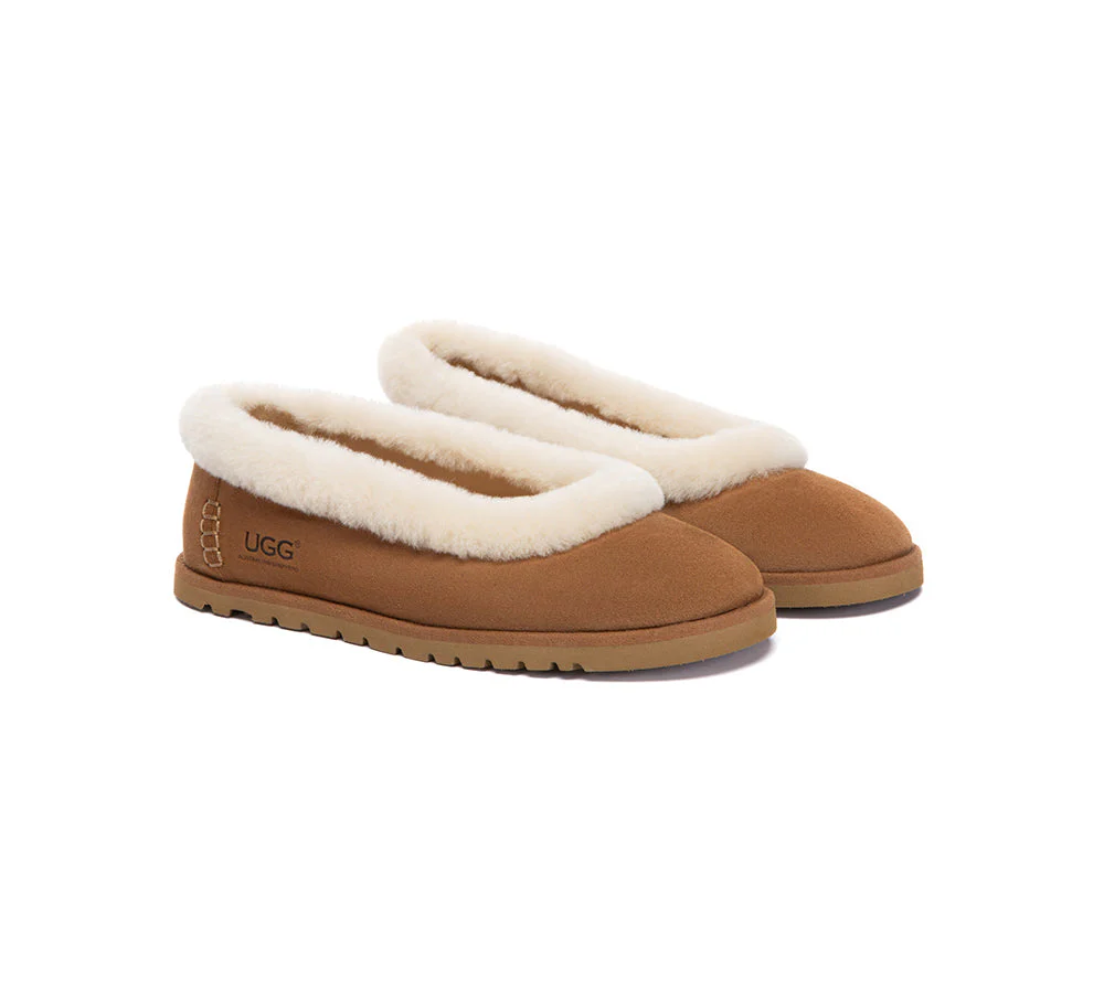UGG Slippers Women Sheepskin Wool Trim Milea - Image 2