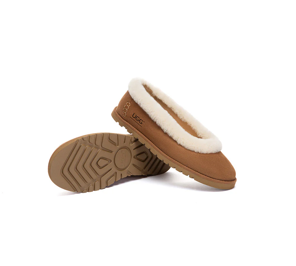 UGG Slippers Women Sheepskin Wool Trim Milea - Image 3