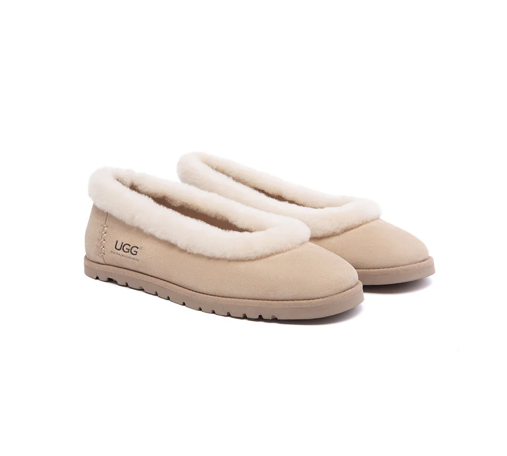 UGG Slippers Women Sheepskin Wool Trim Milea - Image 8