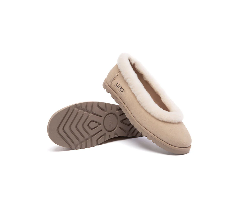 UGG Slippers Women Sheepskin Wool Trim Milea - Image 9