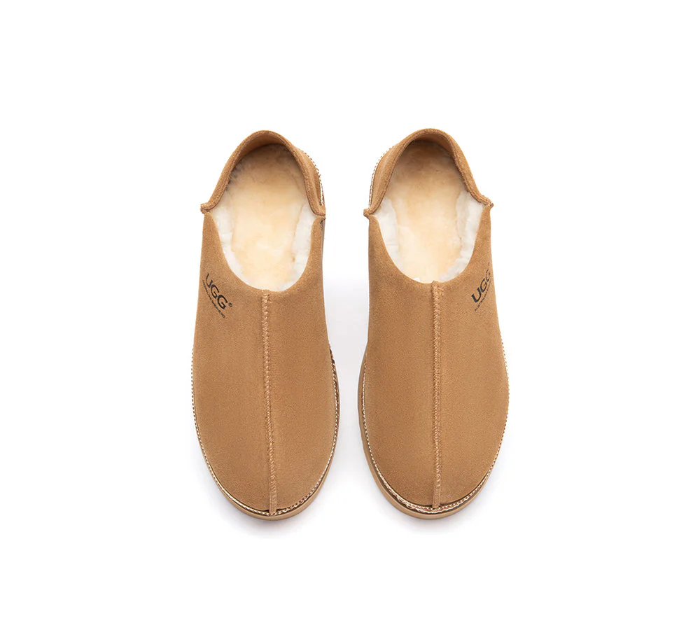 UGG Slippers Women Sheepskin Wool Woven Trim Tayven - Image 6