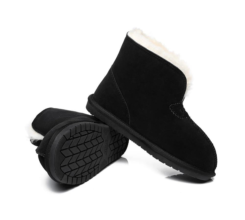 Unisex Ankle Boots Double Faced Sheepskin Wool Water-Resistant Slipper Parker - Image 10
