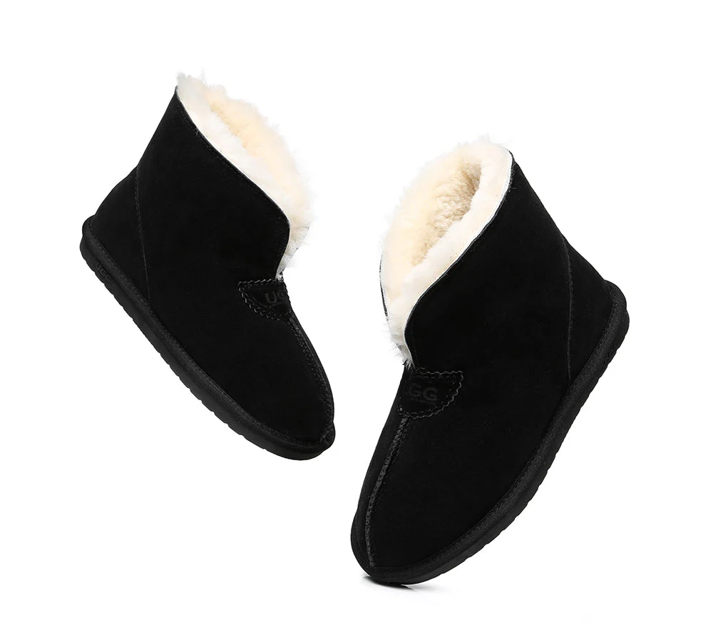 Unisex Ankle Boots Double Faced Sheepskin Wool Water-Resistant Slipper Parker - Image 12