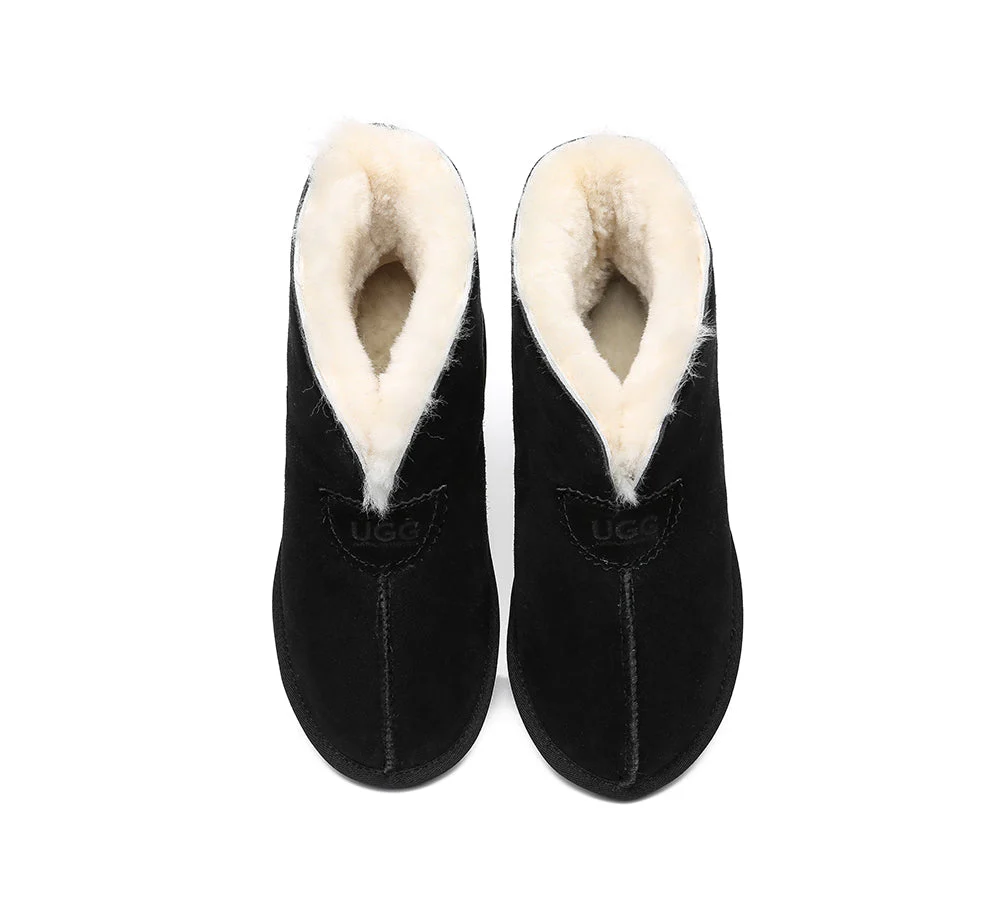 Unisex Ankle Boots Double Faced Sheepskin Wool Water-Resistant Slipper Parker - Image 13