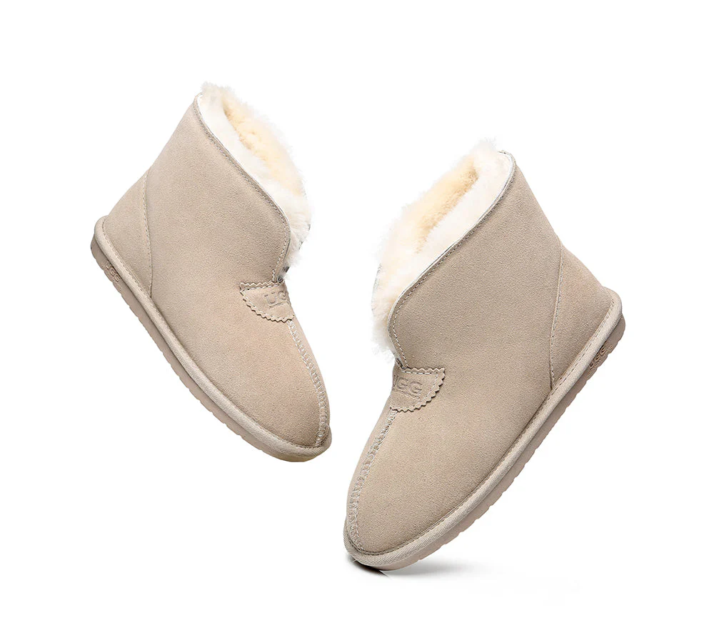 Unisex Ankle Boots Double Faced Sheepskin Wool Water-Resistant Slipper Parker - Image 18