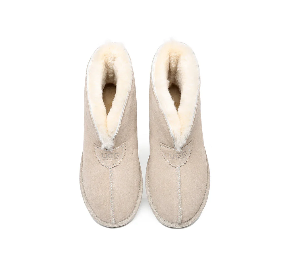 Unisex Ankle Boots Double Faced Sheepskin Wool Water-Resistant Slipper Parker - Image 19