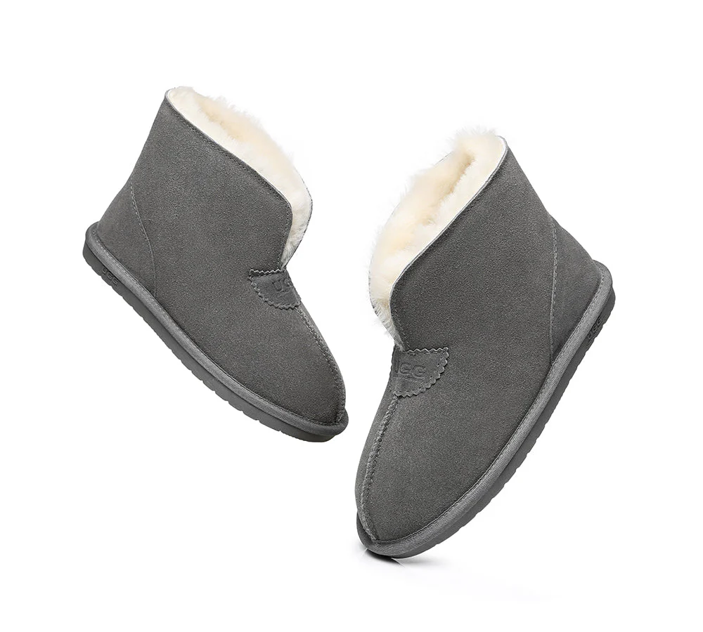 Unisex Ankle Boots Double Faced Sheepskin Wool Water-Resistant Slipper Parker - Image 24