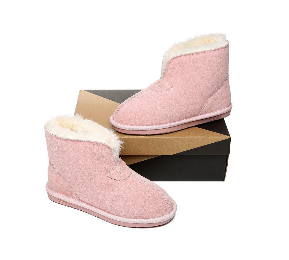 Unisex Ankle Boots Double Faced Sheepskin Wool Water-Resistant Slipper Parker - Image 29