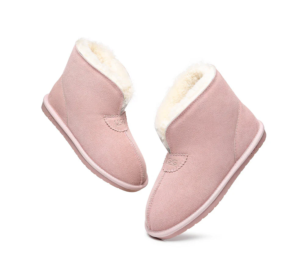 Unisex Ankle Boots Double Faced Sheepskin Wool Water-Resistant Slipper Parker - Image 30