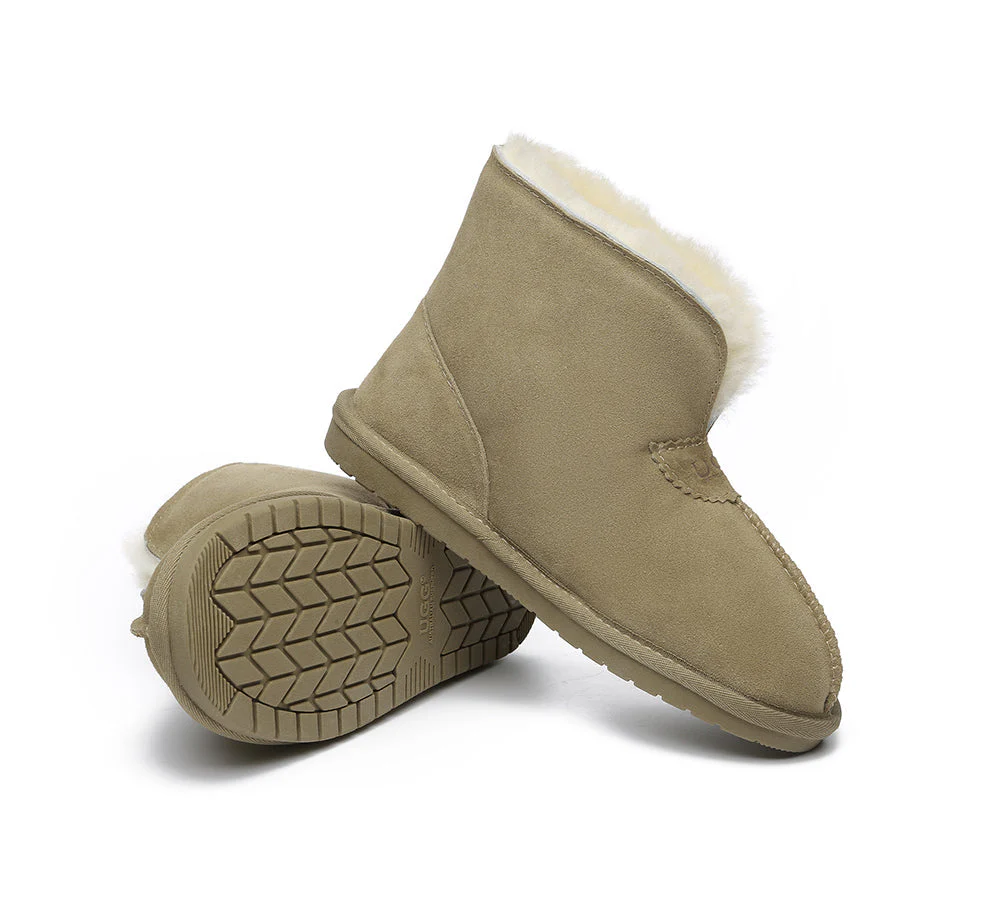 Unisex Ankle Boots Double Faced Sheepskin Wool Water-Resistant Slipper Parker - Image 34