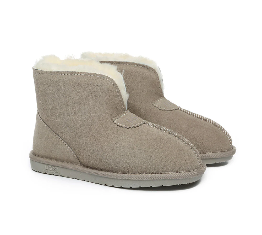 Unisex Ankle Boots Double Faced Sheepskin Wool Water-Resistant Slipper Parker - Image 39