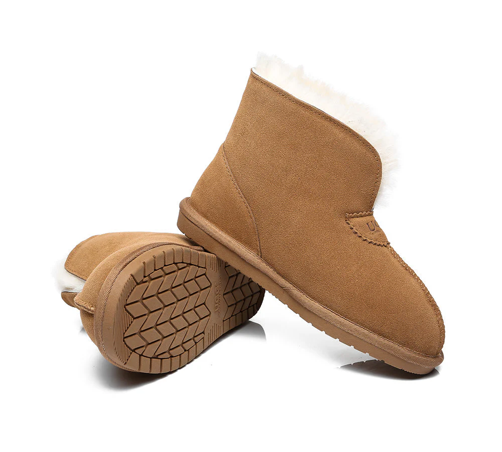 Unisex Ankle Boots Double Faced Sheepskin Wool Water-Resistant Slipper Parker - Image 4