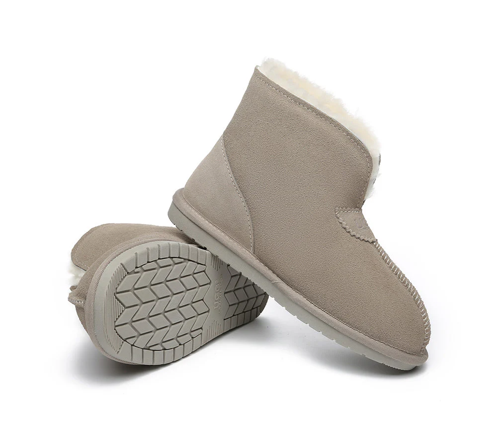 Unisex Ankle Boots Double Faced Sheepskin Wool Water-Resistant Slipper Parker - Image 40