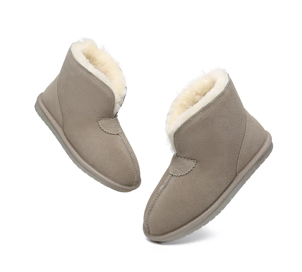 Unisex Ankle Boots Double Faced Sheepskin Wool Water-Resistant Slipper Parker - Image 42