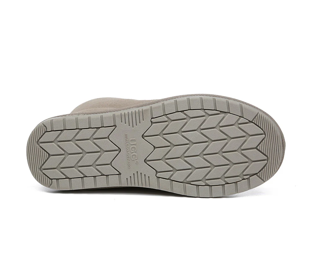Unisex Ankle Boots Double Faced Sheepskin Wool Water-Resistant Slipper Parker - Image 44