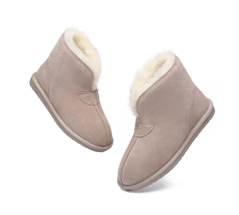 Unisex Ankle Boots Double Faced Sheepskin Wool Water-Resistant Slipper Parker - Image 48
