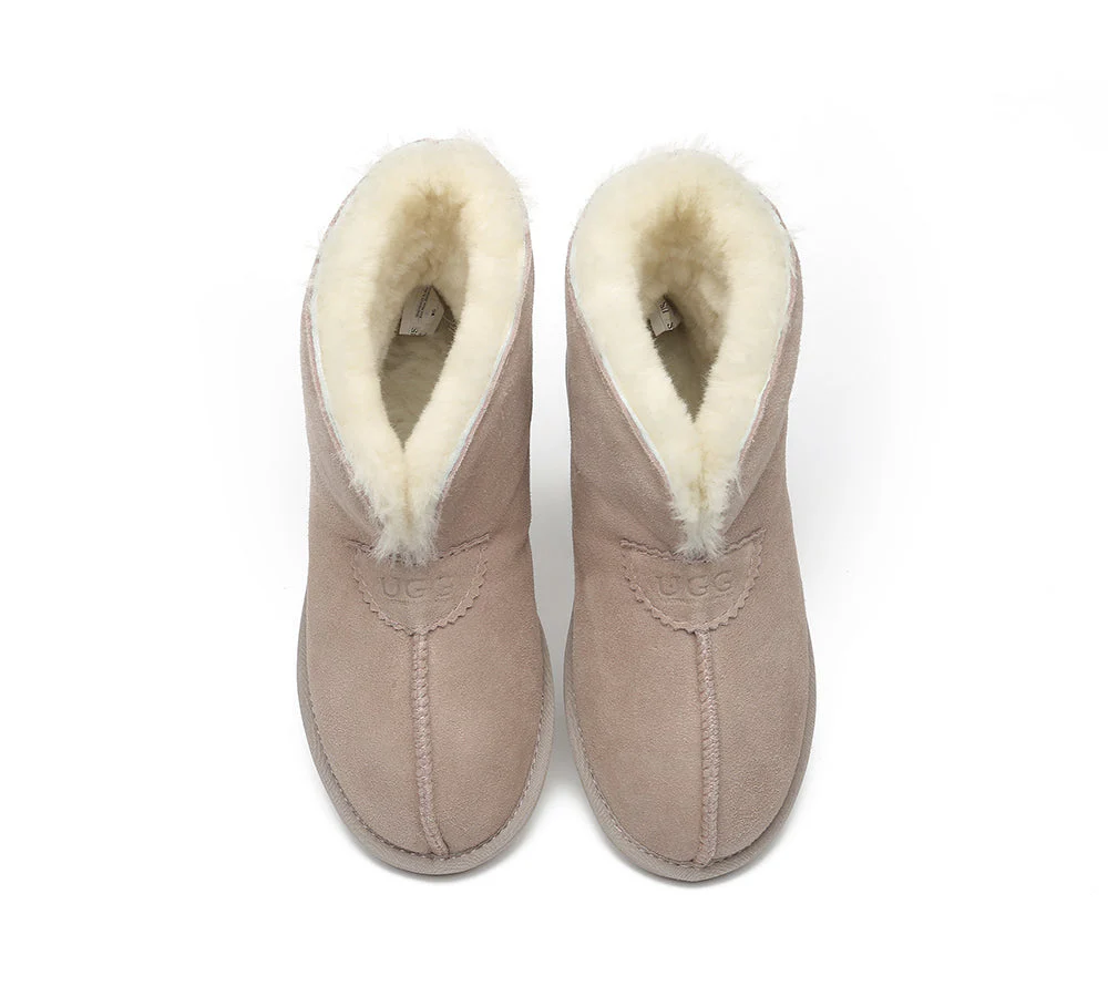 Unisex Ankle Boots Double Faced Sheepskin Wool Water-Resistant Slipper Parker - Image 49