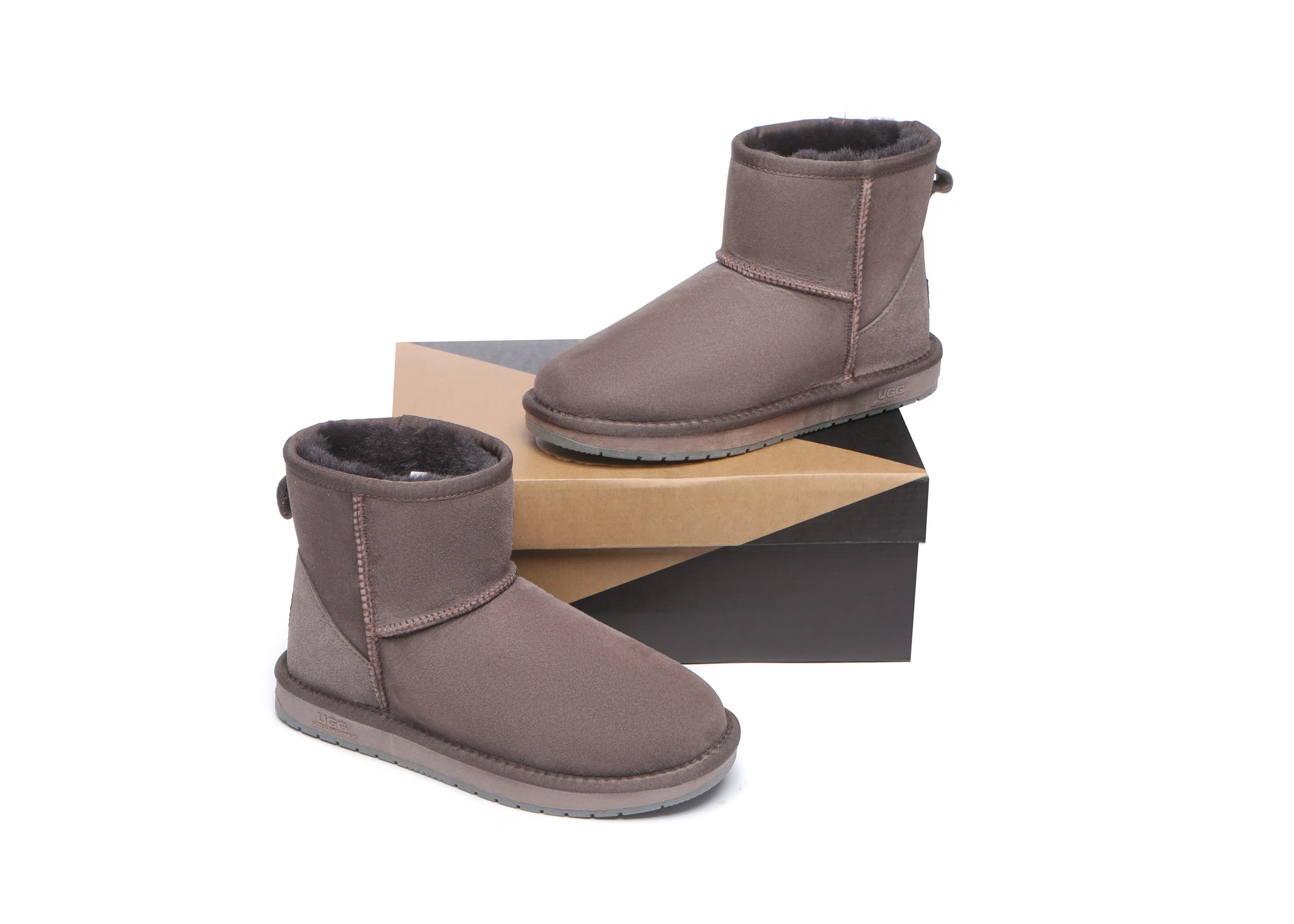 Unisex Double-Face Sheepskin Wool Mini Classic Boots - Image 11