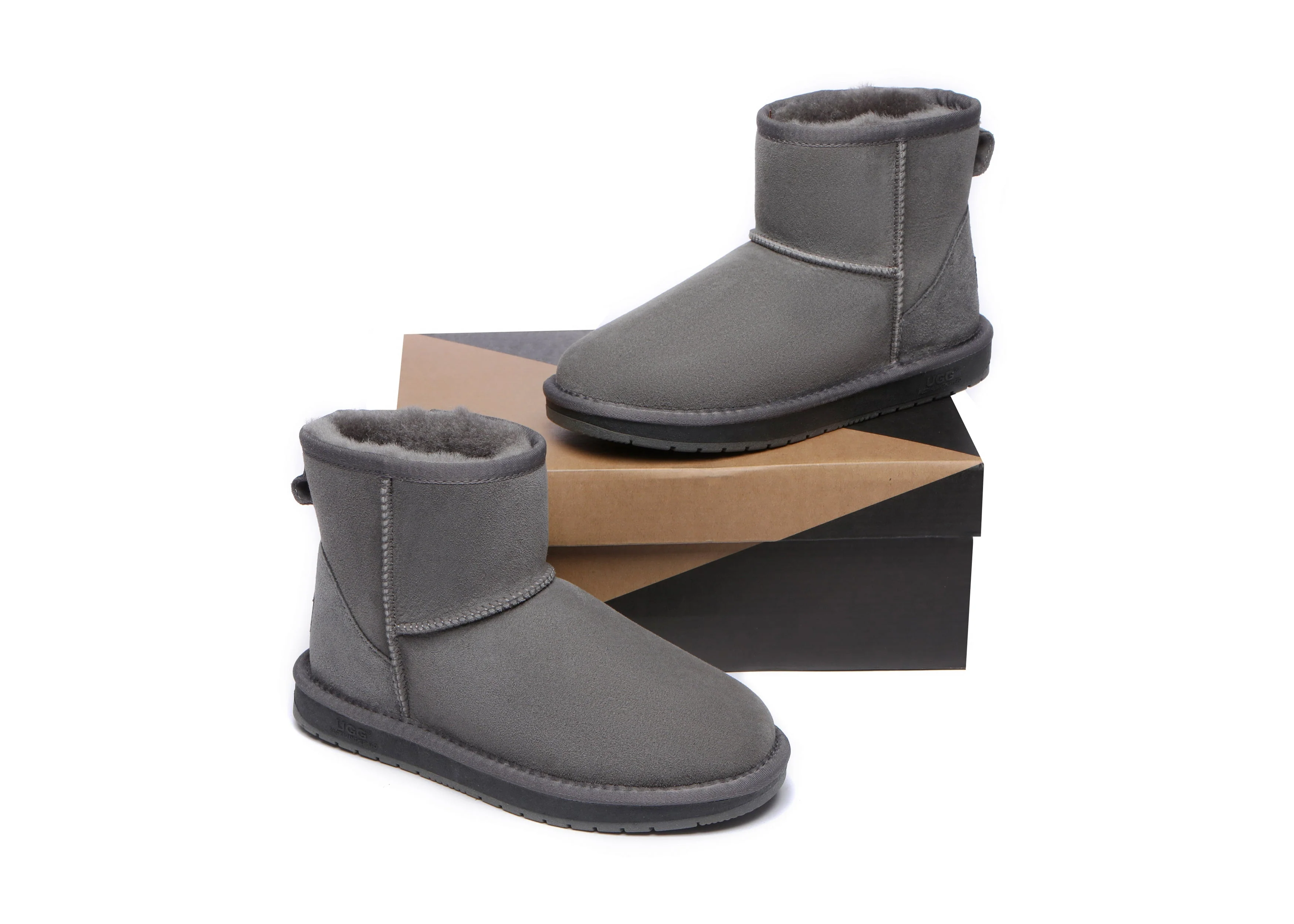 Unisex Double-Face Sheepskin Wool Mini Classic Boots - Image 17