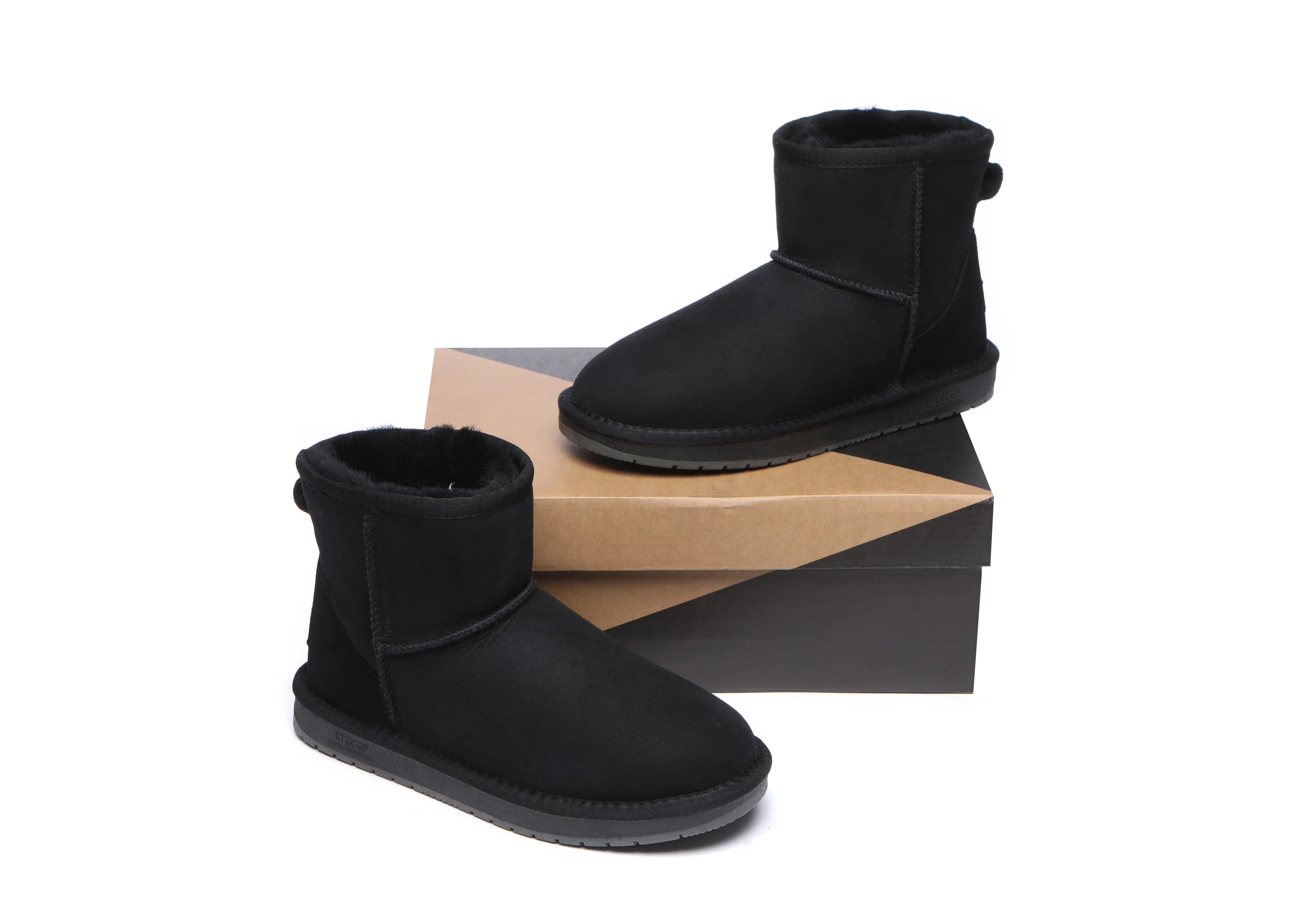 Unisex Double-Face Sheepskin Wool Mini Classic Boots - Image 23
