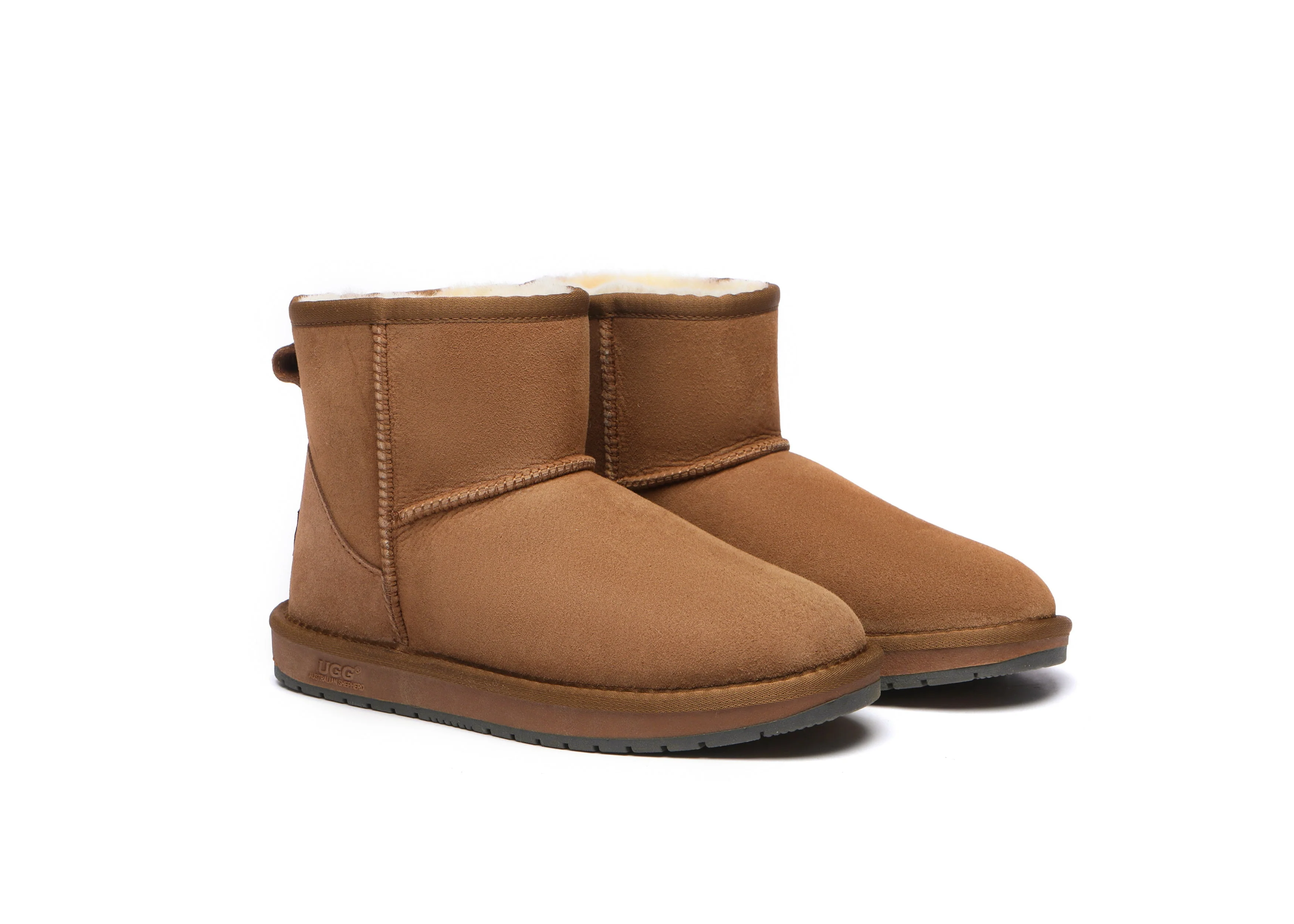Unisex Double-Face Sheepskin Wool Mini Classic Boots - Image 3