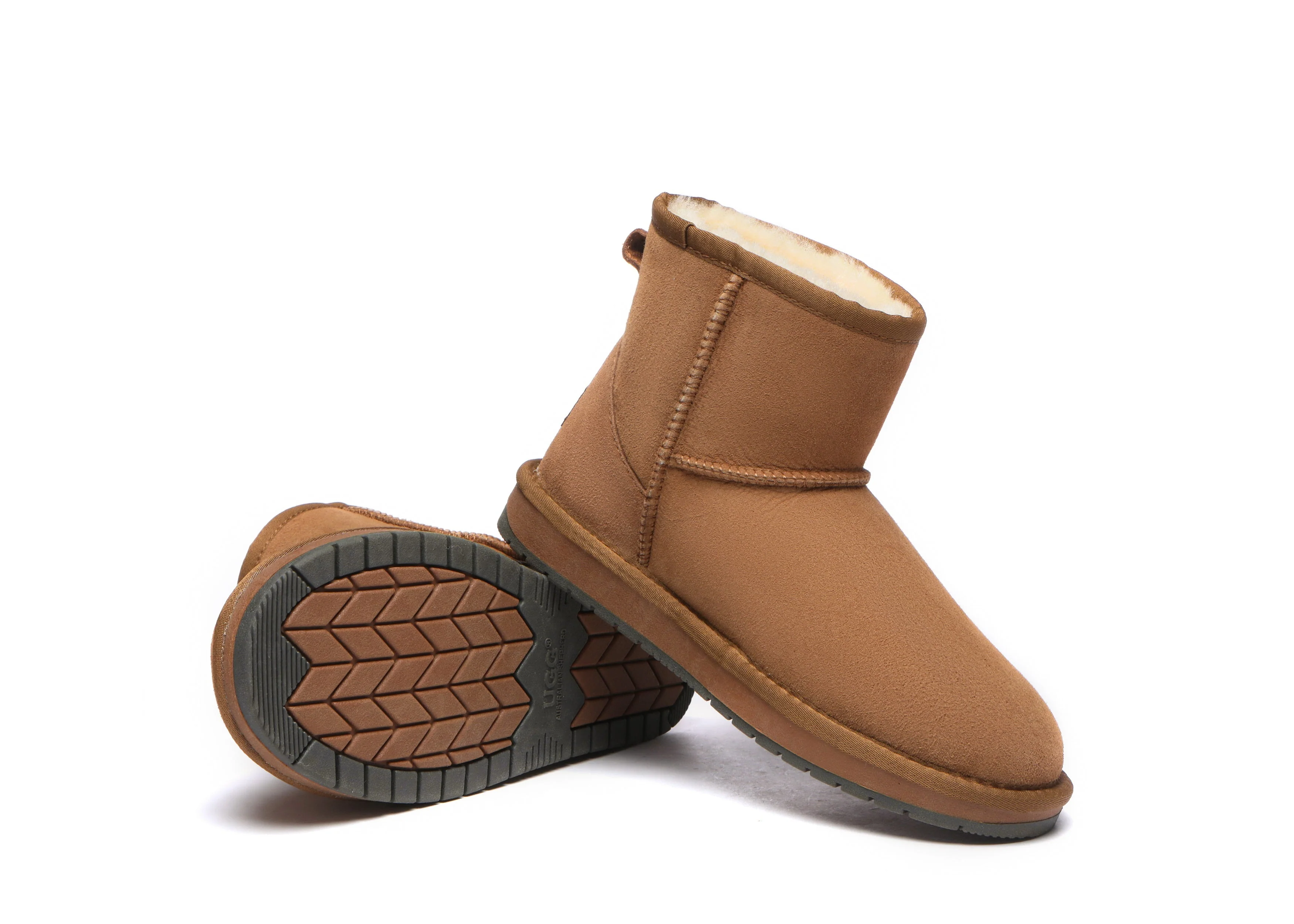 Unisex Double-Face Sheepskin Wool Mini Classic Boots - Image 4