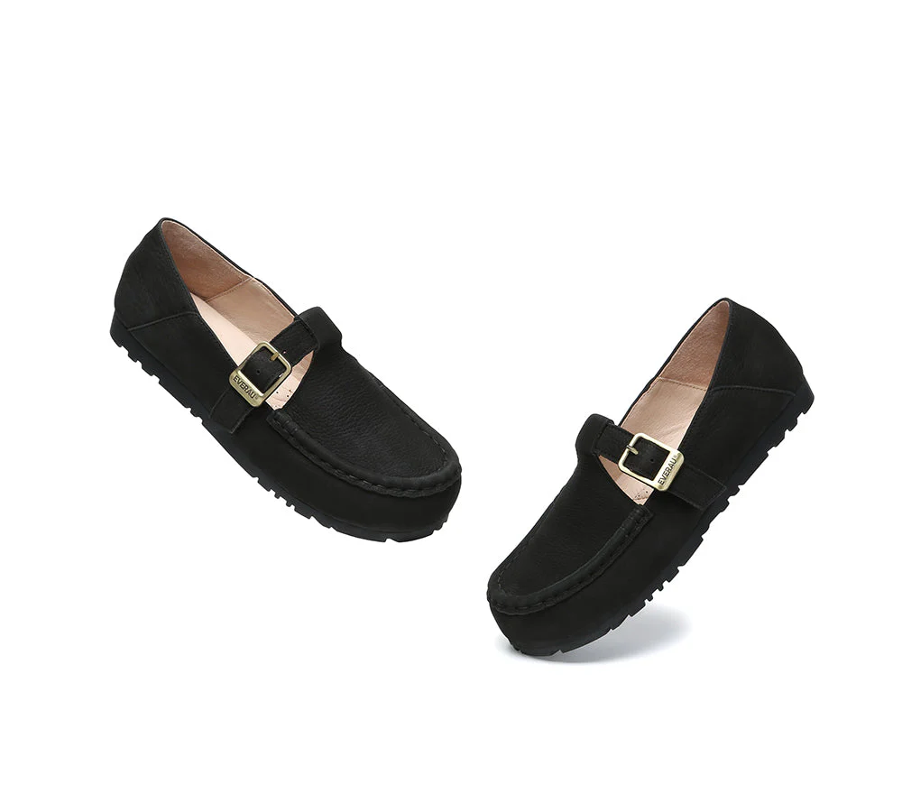 Unisex Leather Loafers Adjustable Buckle Flats Maria - Image 18