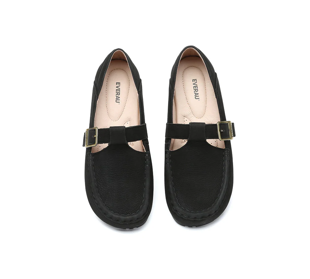 Unisex Leather Loafers Adjustable Buckle Flats Maria - Image 19