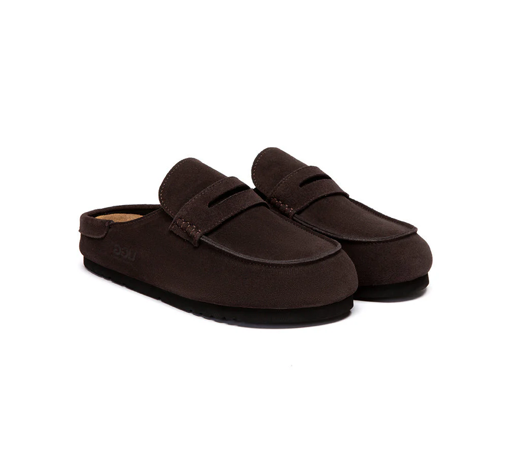 Unisex Suede Slip On Casual Mules Casten - Image 15