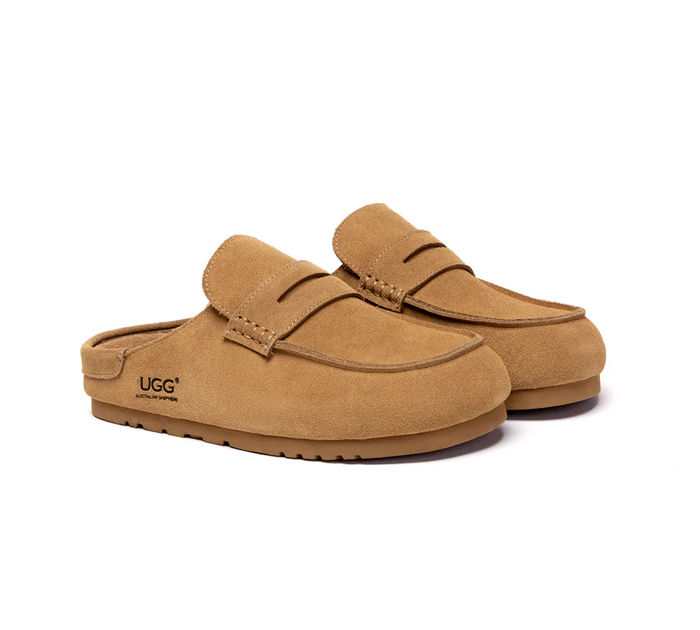 Unisex Suede Slip On Casual Mules Casten - Image 3