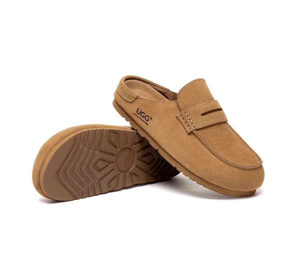 Unisex Suede Slip On Casual Mules Casten - Image 4