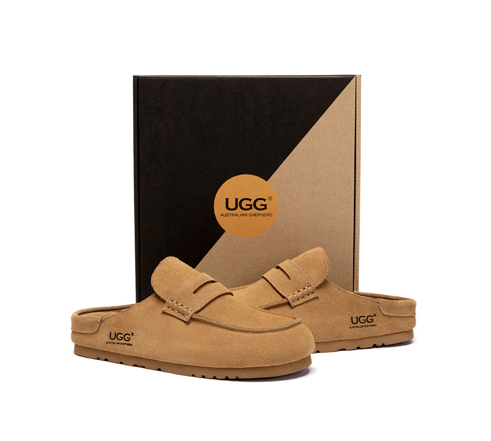 Unisex Suede Slip On Casual Mules Casten - Image 5