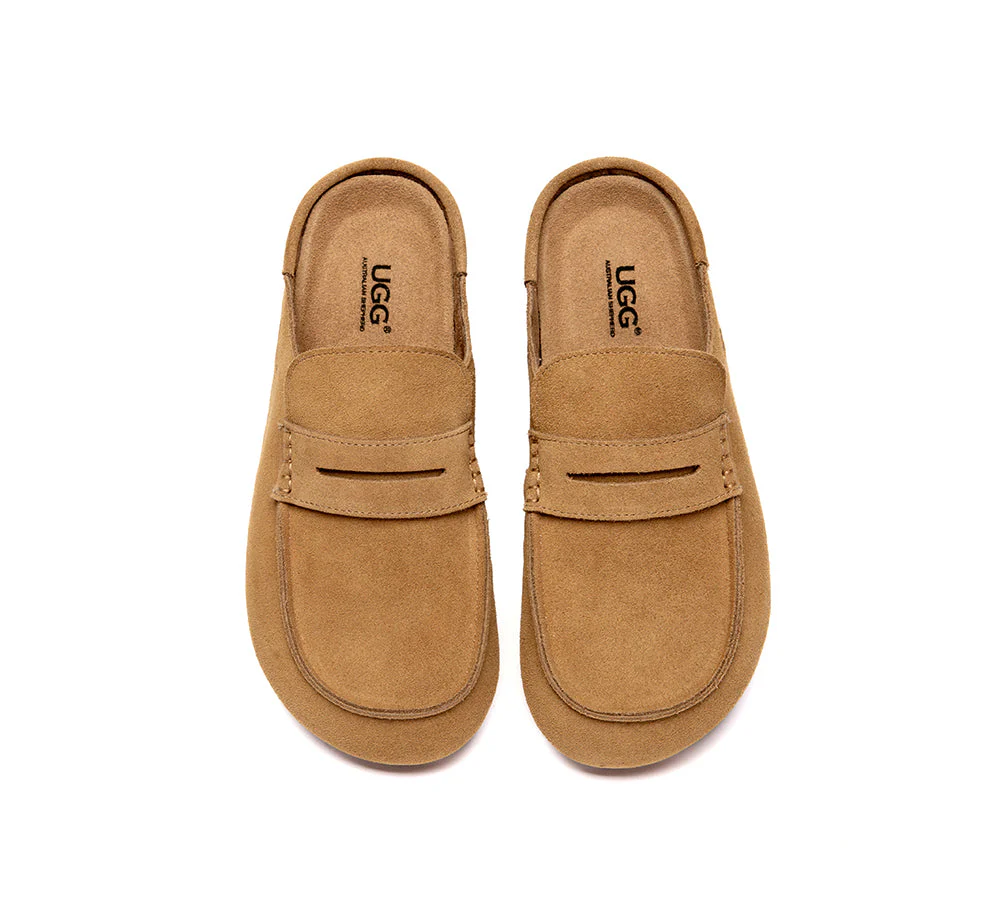 Unisex Suede Slip On Casual Mules Casten - Image 7