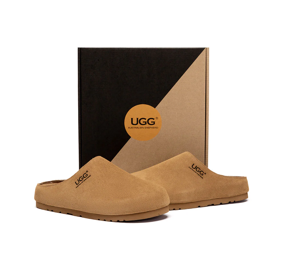 Unisex Suede Slip On Casual Mules Marven - Image 4
