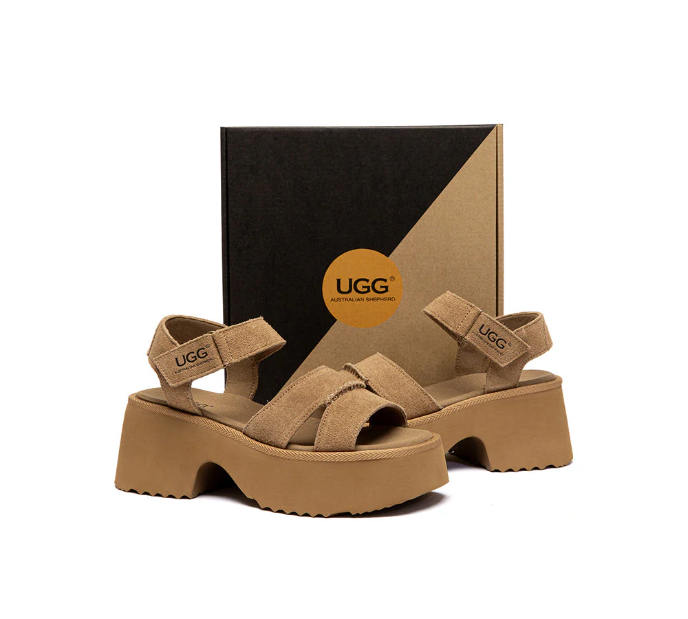 Women Adjustable Strap Slingback Chunky Platform Sandals Eive - Image 11
