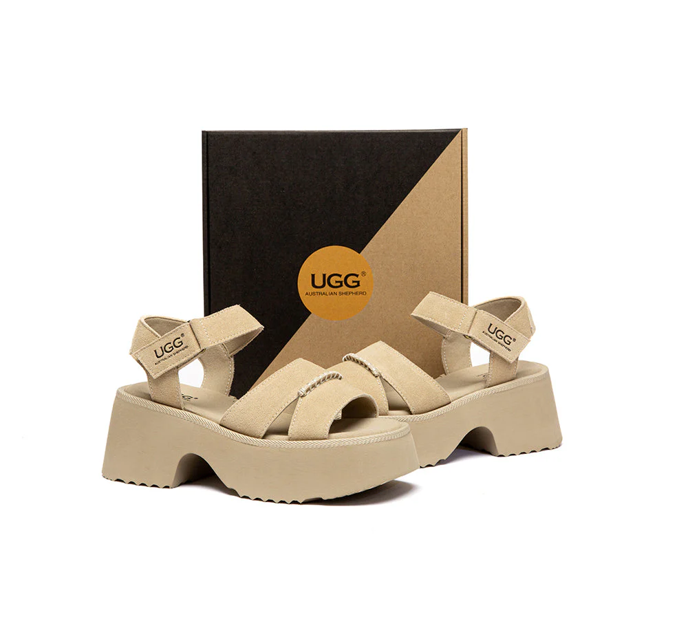 Women Adjustable Strap Slingback Chunky Platform Sandals Eive - Image 5