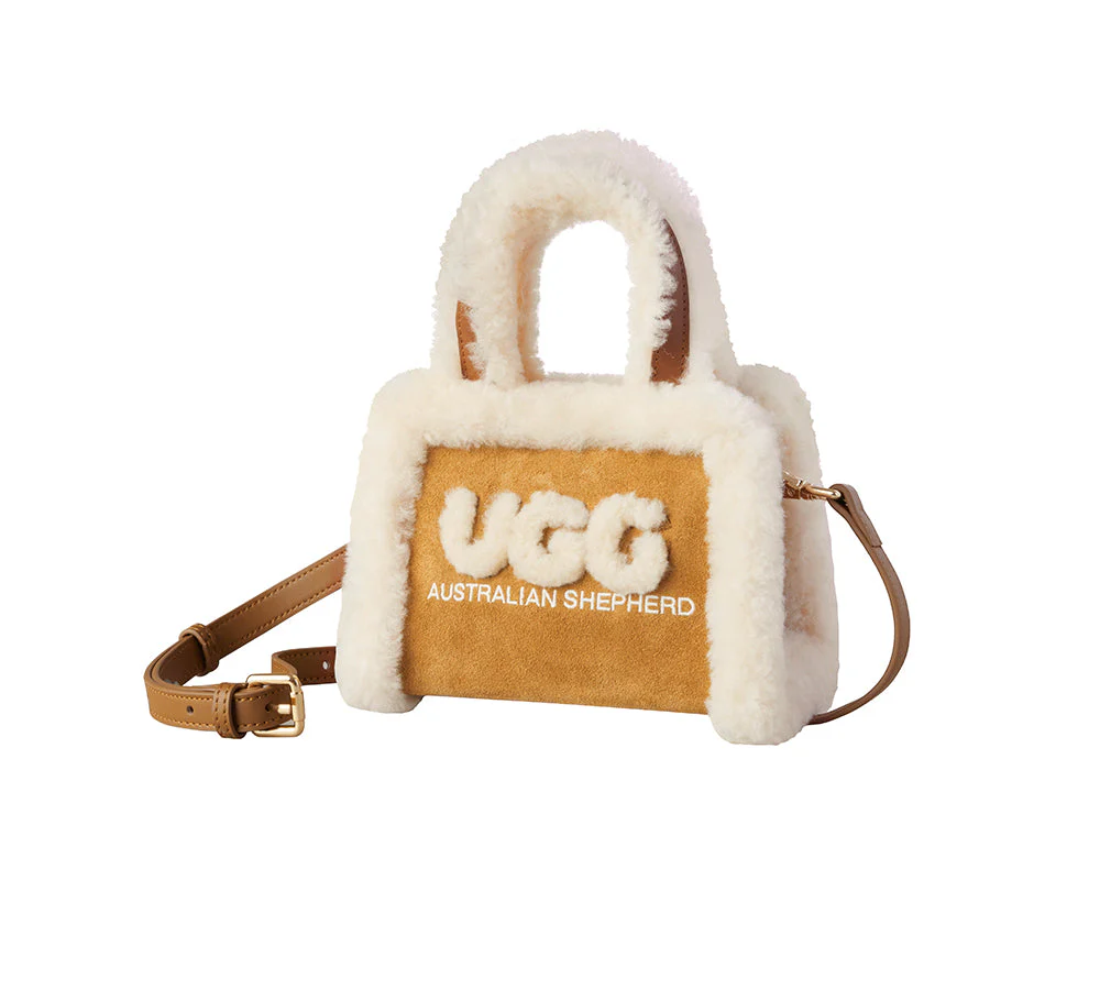 Women Fluffy Shearling Strap Over Shoulder Bag Momo - Image 3