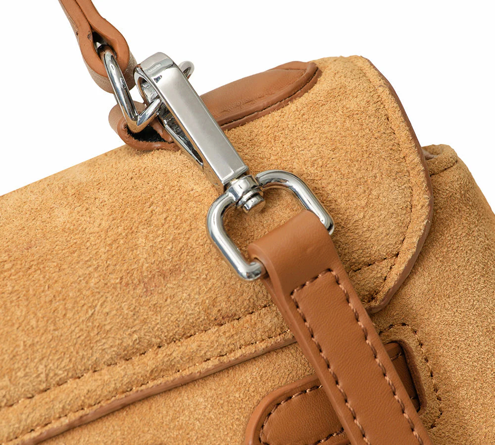 Women Fluffy Wool Adjustable Strap Over Shoulder Kenny Bag - Image 11