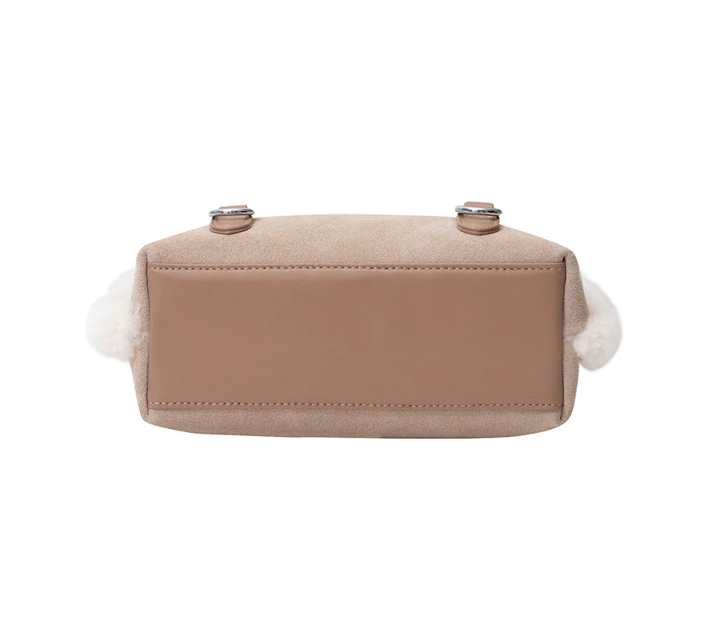 Women Fluffy Wool Adjustable Strap Over Shoulder Kenny Bag - Image 15