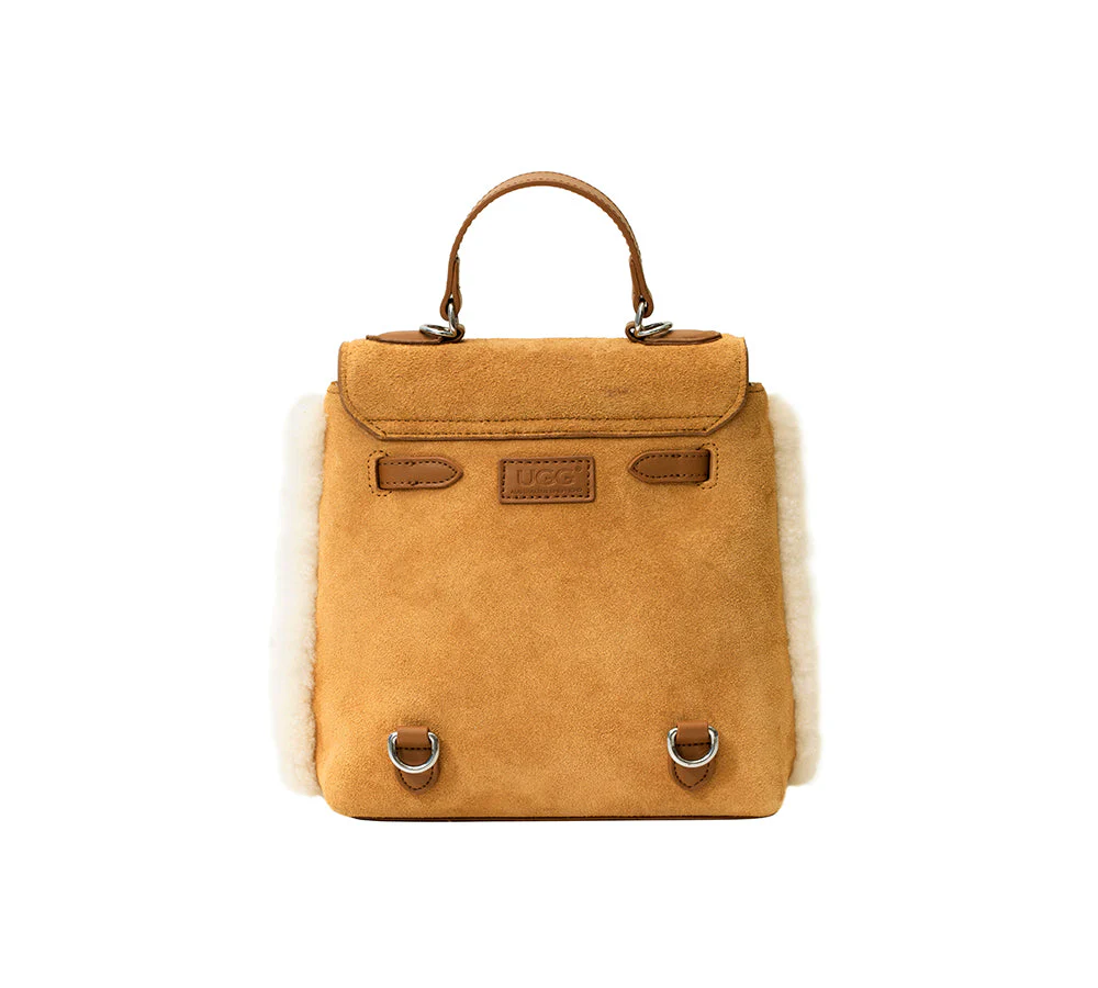 Women Fluffy Wool Adjustable Strap Over Shoulder Kenny Bag - Image 5